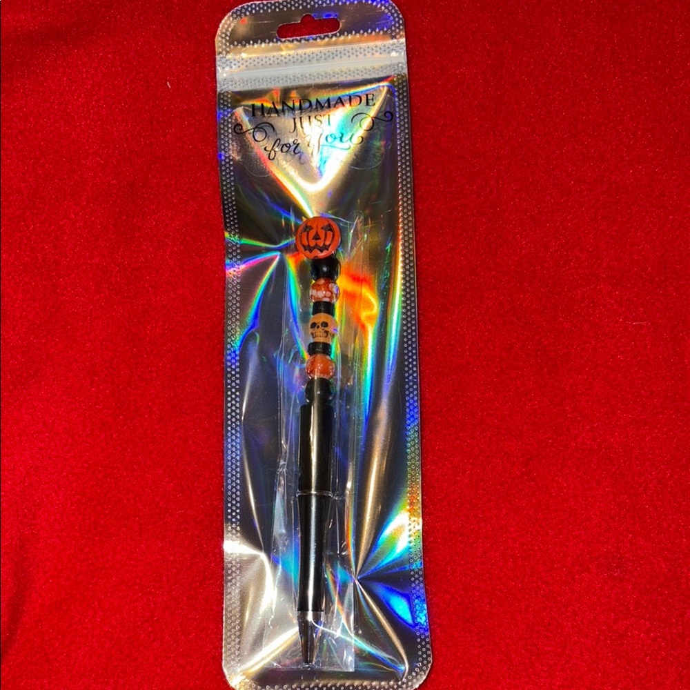 Handmade Halloween Themed Beaded Pen
